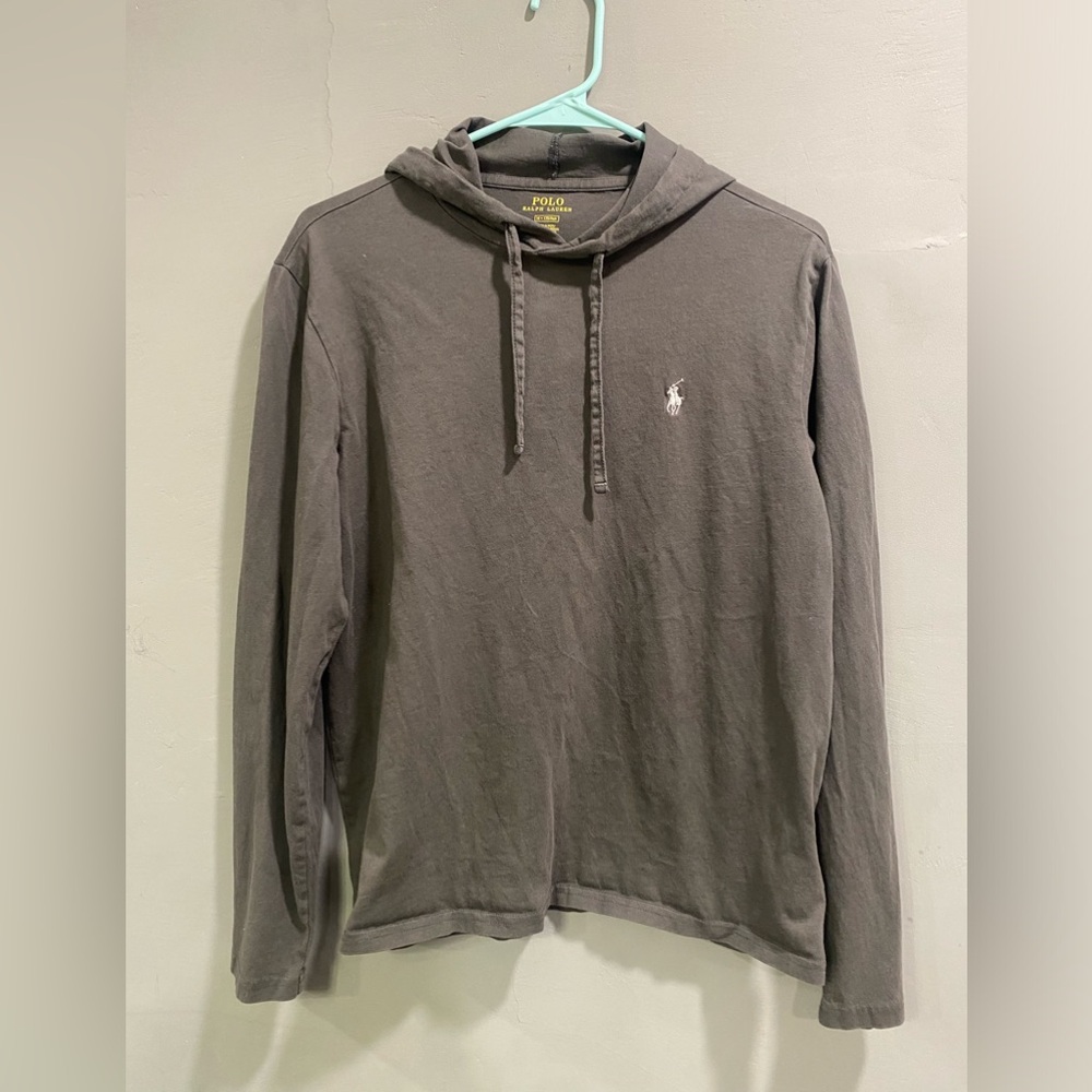 Mens Long Sleeve Hooded Polo